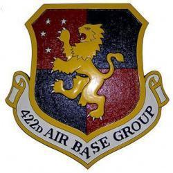 422d Air Base Group Crest Plaque