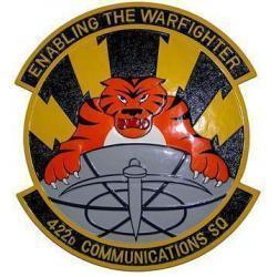 422d Communications Squadron Patch Plaque